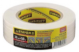 Лента армированная STAYER белая 38ммx50м 12082-38-50