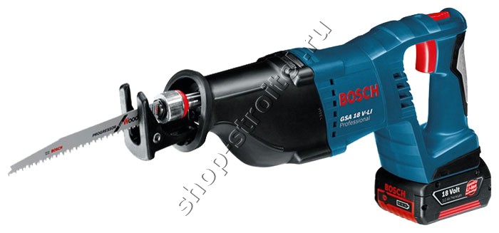 Увеличенная фотография Аккумуляторная сабельная пила Bosch GSA 18 V-LI (L-BOXX)