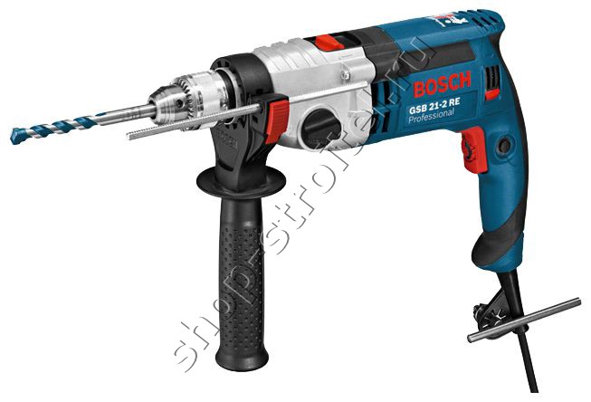 Увеличенная фотография Электрическая дрель Bosch GSB 21-2 RE (в чемодане) ЗВП