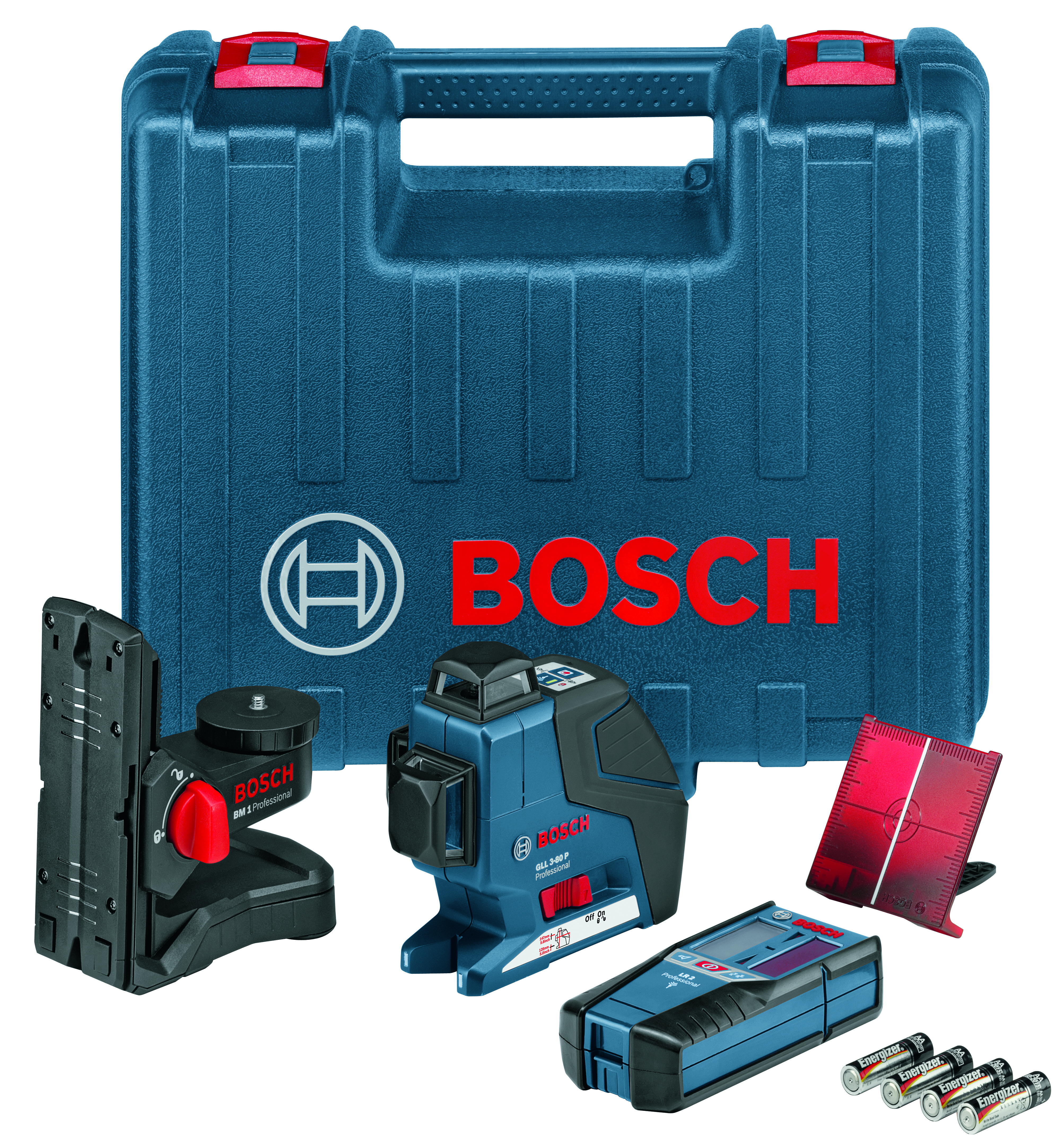 Увеличенная фотография Лазерный нивелир Bosch GLL 3-80 P + BM1 +LR2 0601063303