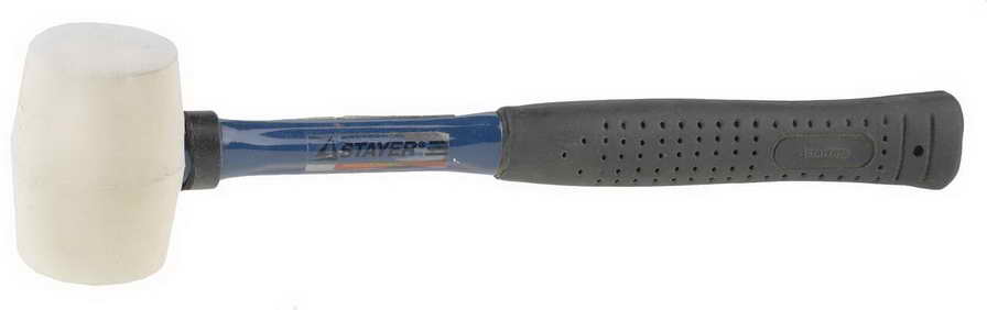 Увеличенная фотография Киянка резиновая STAYER 230гр. стеклопласт.ручка (бел. резина) 20531-230