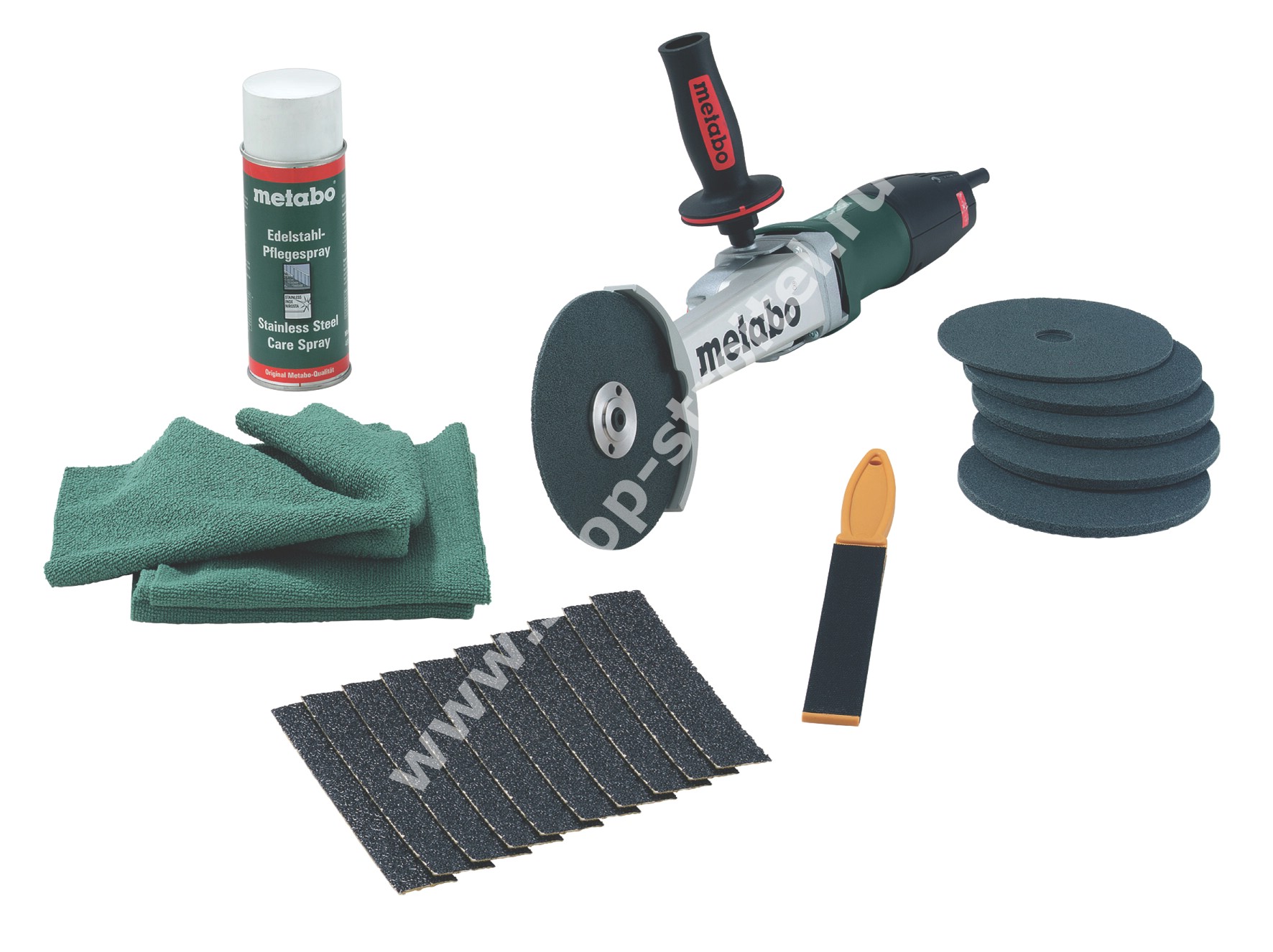 Увеличенная фотография Эл. угло-шлиф. машина Metabo KNSE 12-150 Set 150мм, 1200вт 602133500