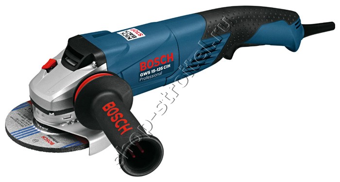 Увеличенная фотография Электрическая угловая шлифмашина Bosch GWS 15-125 CIH